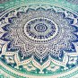 New Indian Turquoise Ombre Mandala Hippie Bohemian Double 2 Pillow Cover Wall Hanging
