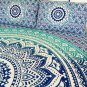 New Indian Turquoise Ombre Mandala Hippie Bohemian Double 2 Pillow Cover Wall Hanging