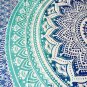New Indian Turquoise Ombre Mandala Hippie Bohemian Double 2 Pillow Cover Wall Hanging