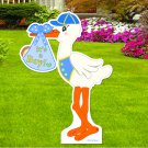 Its a Boy Yard Stork Sign, Baby  Lawn Announcement,  4 Ft Tall Welcome Home Newborn Decoration