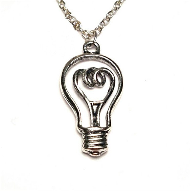 Light Bulb necklace Light Bulb Charm pendant Light Bulb Electricity