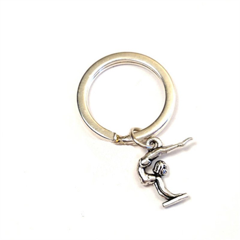 Gymnast Keychain Gymnast Charm Keyring Gymnast Jewelry sports jewelry