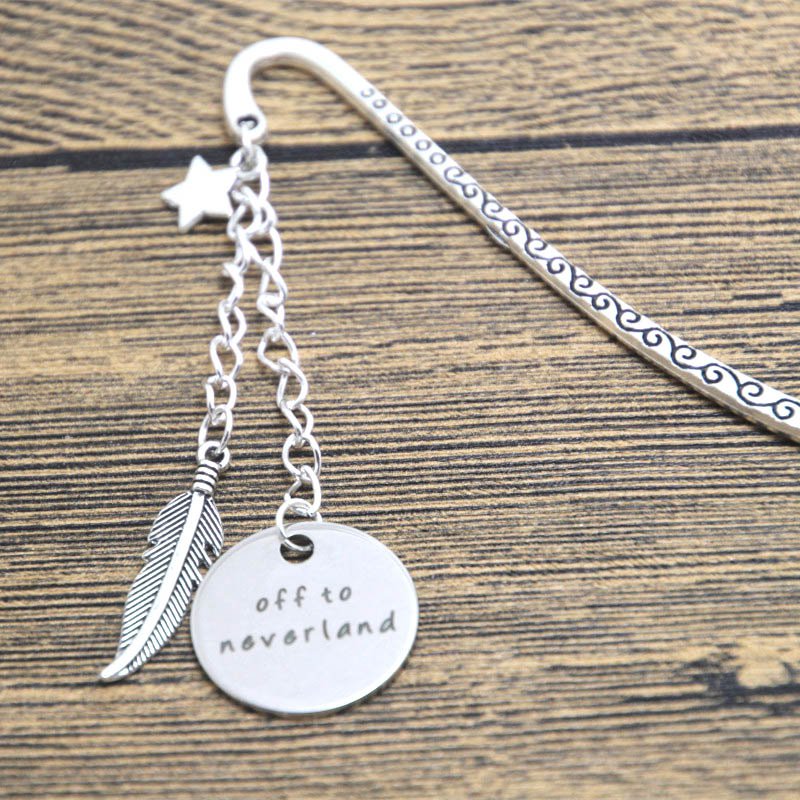 Peter Pan Inspired bookmark Off to neverland crystals Peter Pan gift ...