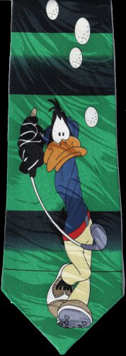 Daffy Duck Looney Tunes Play Golf Cartoon Fancy Novelty Neck Tie