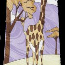 Giraffe Animal Purple Cartoon Fancy Novelty Neck Tie