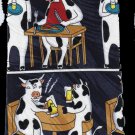 Ox Cow Dinner Drink Cartoon Fancy Novelty Neck Tie