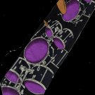 Rock Drum Set Musical Instrument Fancy Novelty Neck Tie