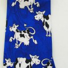 Blue Cow Animal Fancy Novelty Neck Tie