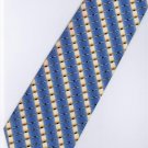 201204 Blue White Yellow Red Stripe Neck Tie