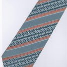 201206 Orange Grey White Stripe Neck Tie