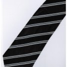 EB6 Black White Stripe Neck Tie