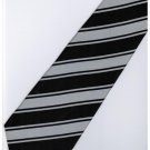 EB7 Black Silver Stripe Neck Tie