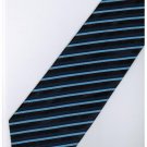 EDB6 Blue Black Blinking Stripe Neck Tie