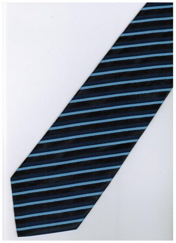 EDB6 Blue Black Blinking Stripe Neck Tie