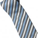 ELB6 Sky Blue Black White Stripe Neck Tie