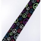 Peace Symbol Slim Fancy Neck Tie