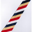Red Yellow Blue White Slim Stripe Neck Tie