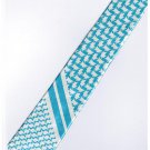 Sky Blue White Slim Stripe Neck Tie