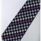 EPP14 Purple Black White Ball Stripe Neck Tie