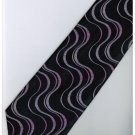EPP15 Purple Black White Blinking Stripe Neck Tie