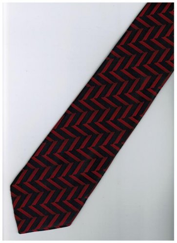ER13 Red Black Stripe Neck Tie