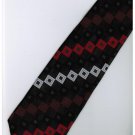 ER17 Red Black White box Stripe Neck Tie