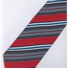 ER22 Red Blue Black White Stripe Neck Tie