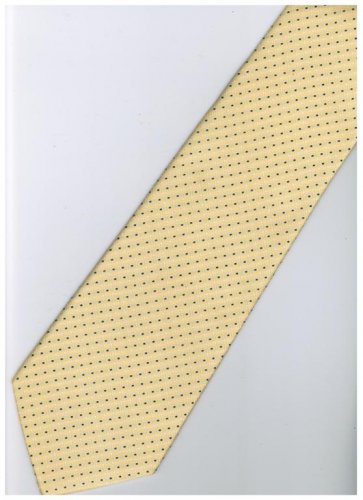 EY2 Yellow Black White Stripe Neck Tie