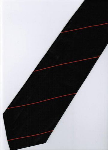 Black Orange Stripe Neck Tie