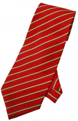Red Yellow White Green Striped Men Formal Fashion Neck Tie