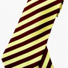 Yellow Maroon Stripe Neck Tie