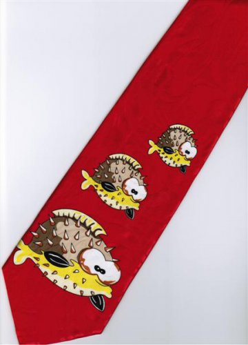 Finding Nemo Disney Bloat Puffer Fish Blowfish Cartoon Fancy Novelty Neck Tie