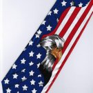 Patriotic American Flag Eagle Blue Novelty Neck Tie