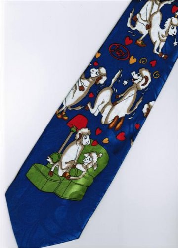 Valentine Day Sheep Ram Lamb Sex Make Love Fancy Novelty Neck Tie 6