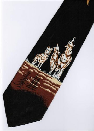 Wolf Fox Mammal Animal Fancy Novelty Neck Tie