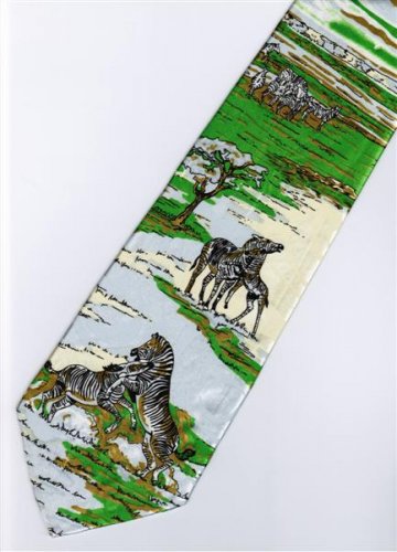 Zebra Mammal Animal Fancy Novelty Neck Tie