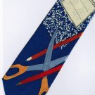 Composition Pencil Scissor Stationary Teacher Occupation Fancy Novelty Neck Tie