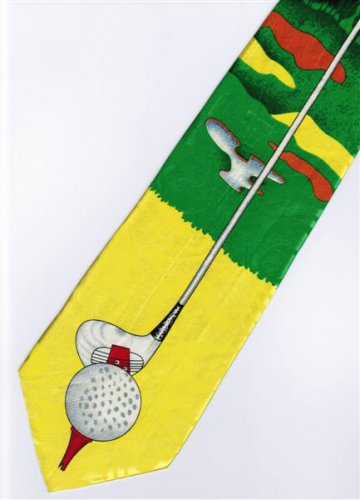Golf Sport Fancy Novelty Neck Tie