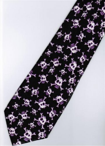 Halloween Cute Skull Punk Rock Fancy Novelty Neck Tie