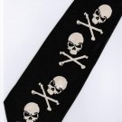 Halloween Radiation Symbol Skull Fancy Novelty Neck Tie