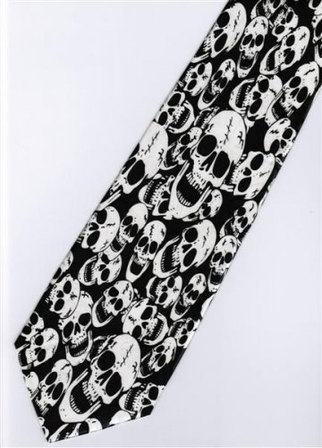 Halloween Skull Punk Rock Fancy Novelty Neck Tie
