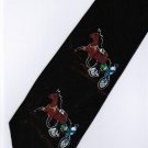 Man Riding Horse Sport Fancy Novelty Neck Tie