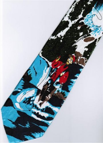 Fishing Cartoon Fancy Novelty Neck Tie