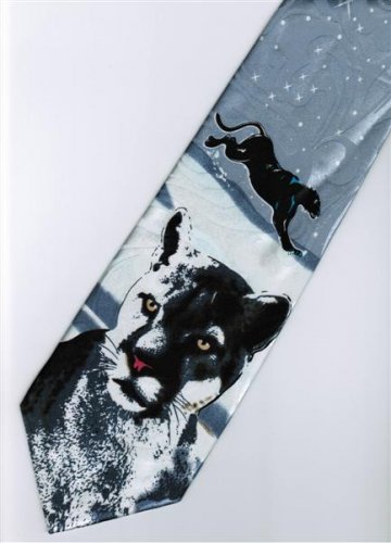 Snow Leopard Jaguar Mammal Animal Fancy Novelty Neck Tie