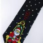 Christmas Santa Claus Xmas Rider Sleigh DARK BLUE Fancy Neck Tie