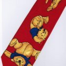 Winnie the Pooh Bear Disney Play RED Cartoon Neck Tie