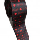 I Love Jesus Christmas Religion Slim Novelty Neck Tie