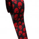 Halloween Symbol Skull RED Slim Novelty Neck Tie