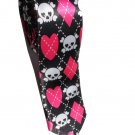 Kawaii Emo Girls Skull Crossbones White Pink BLACK Slim Novelty Neck Tie