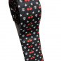 Pac Man Strawberry Fruit Star Skull BLACK Slim Novelty Neck Tie